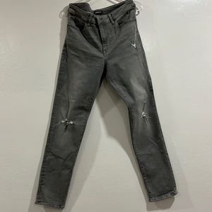 Used mens slim cut destroyed jeans from Express, 34/32. Worn once.